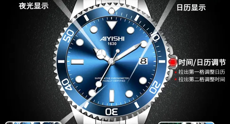 Ayershi Luminous Green Submariner Watch for Men