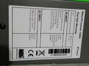 Meta 10KW PV14000 Fronus PV Inverter