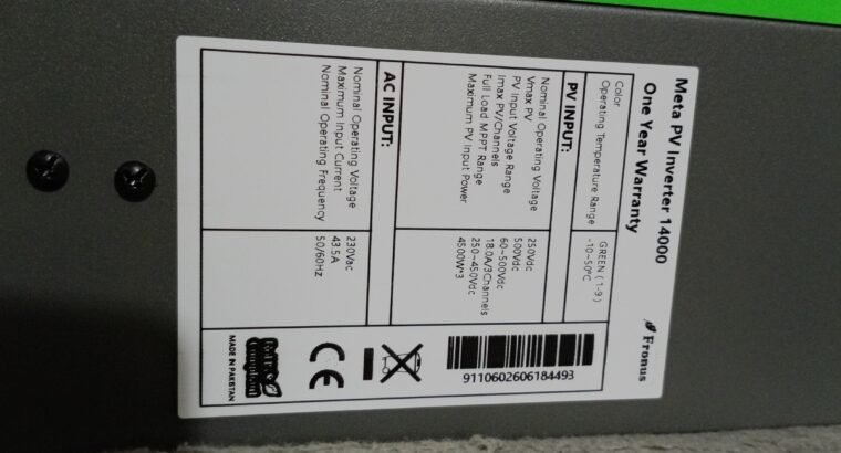Meta 10KW PV14000 Fronus PV Inverter