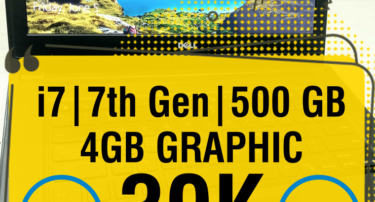 Dell Core i7 (7th GEN) | 500GB Storage | 8GB RAM DDR4 | 4GB Graphic