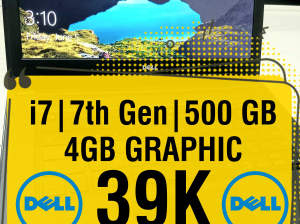 Dell Core i7 (7th GEN) | 500GB Storage | 8GB RAM DDR4 | 4GB Graphic