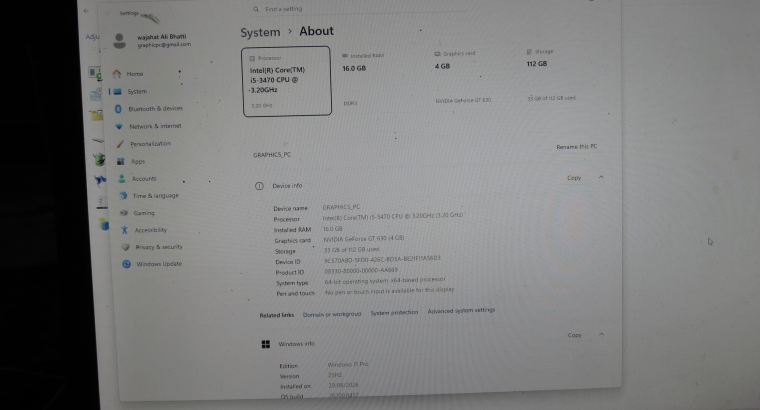 Core i5 3rd Gen | 16GB RAM | GT 630 4GB | SSD | Windows 11 Pro