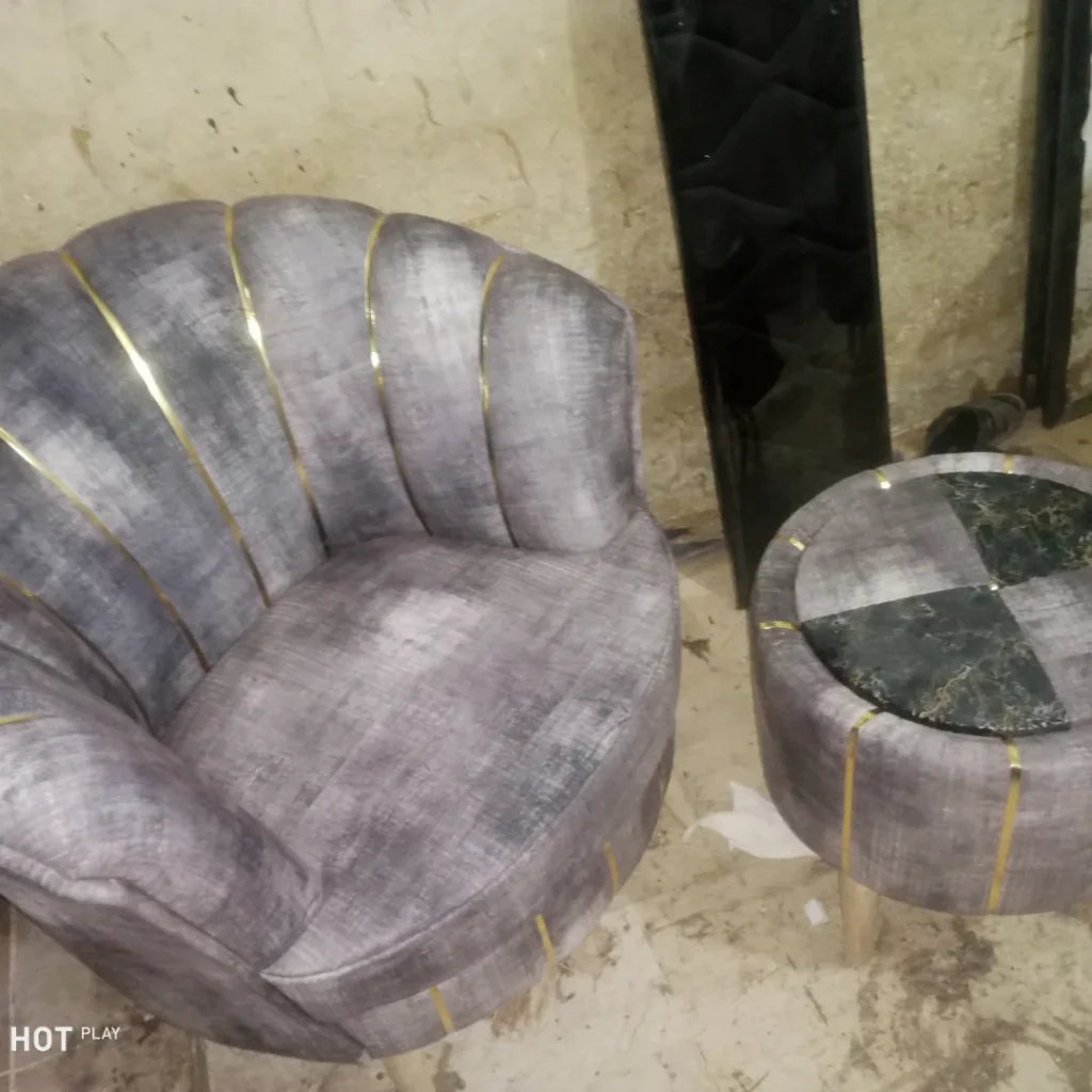 Turkish design 2 chairs with cushion and with table and 10 years warranty molty foam - photo 2