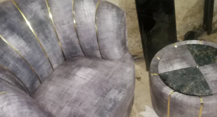 Turkish design 2 chairs with cushion and with table and 10 years warranty molty foam