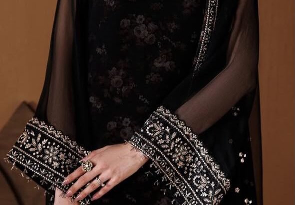 *BAROQUE LUXURY CHIFOON PRINTED and EMBROIDERED *