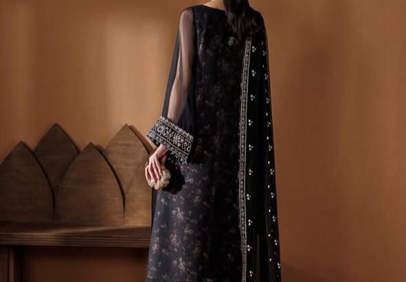 *BAROQUE LUXURY CHIFOON PRINTED and EMBROIDERED *
