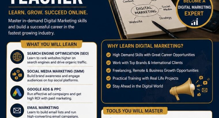 Digital marketing teacher in karachi pak...