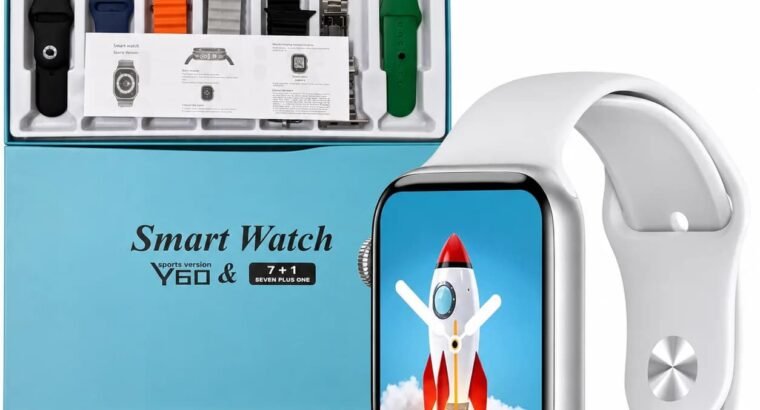 Y60 Smart Watch with 7 Straps – Bluetooth Calling, COD Available