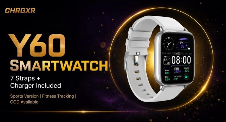 Y60 Smart Watch with 7 Straps – Bluetooth Calling, COD Available
