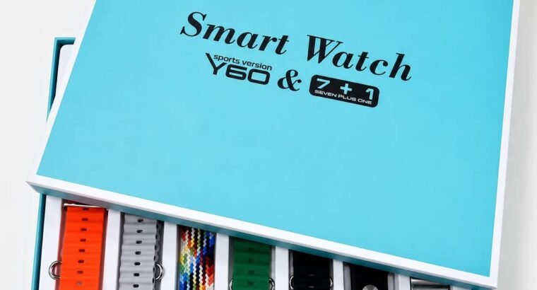 Y60 Smart Watch with 7 Straps – Bluetooth Calling, COD Available