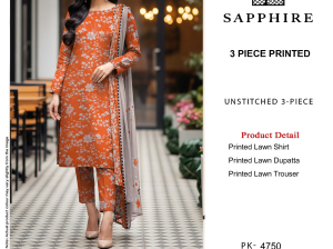 Women’s Printed Lawn Available In 3Pc’s Unstitched