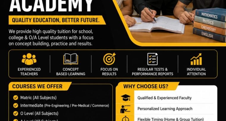 tutor academy in karachi