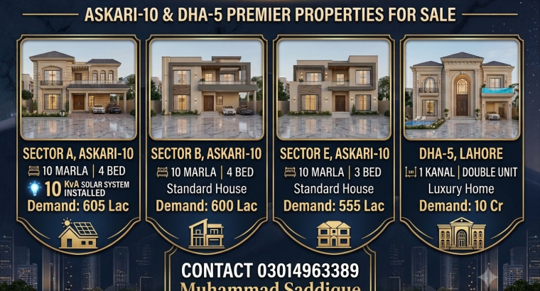 Houses and apartments For Sale in Askari-10 Lahore
