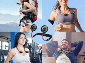 Portable Foldable Neck Fan – Powerful Hands-Free Cooling Fan | Rec