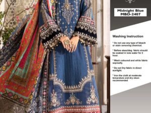 : MARIA.B☆ : Midnight Blue Chiffon , Jamawar and Silk☆