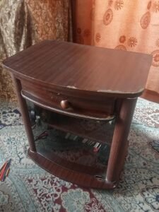 Brown TV Trolley with Glass Door | Good Condition