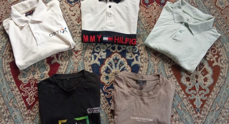 5 Branded Polo T Shirts – Good Condition – Rs.1000