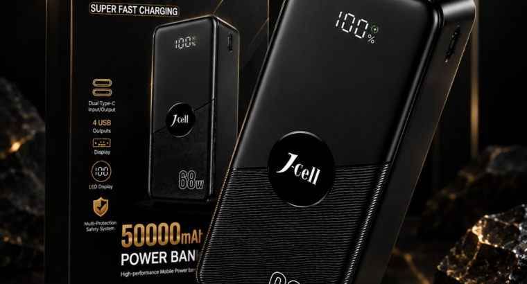 J-Cell 50000mAh 68W Super Fast Charging Power Bank
