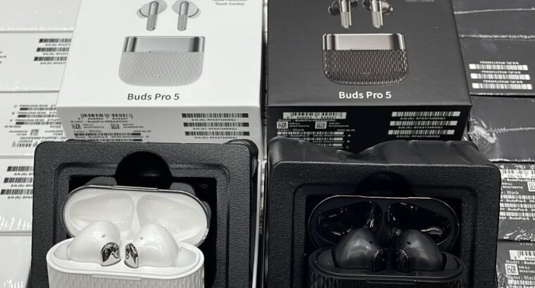 🎧 Buds Pro 5 ANC/ENC Wireless Bluetooth Earbuds – Premium Sound, Premium Style!