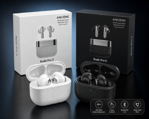 🎧 Buds Pro 5 ANC/ENC Wireless Bluetooth Earbuds – Premium Sound, Premium Style!