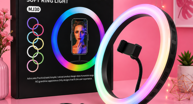 🌈 RGB LED Multi Colour Ring Light MJ-30