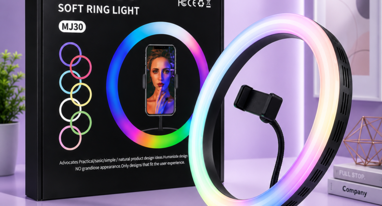 🌈 RGB LED Multi Colour Ring Light MJ-30