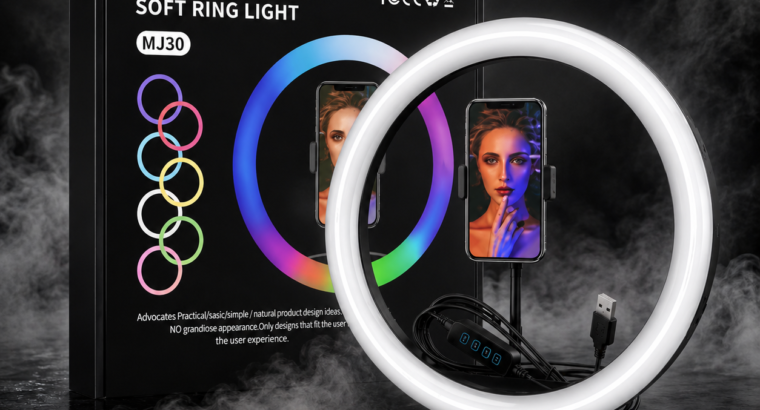 🌈 RGB LED Multi Colour Ring Light MJ-30