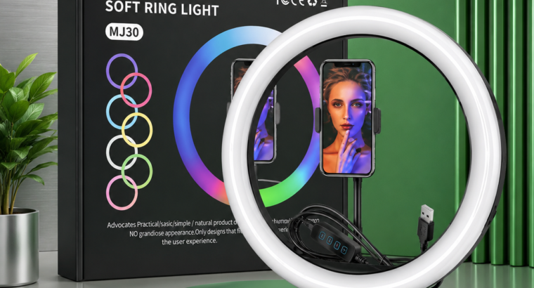 🌈 RGB LED Multi Colour Ring Light MJ-30