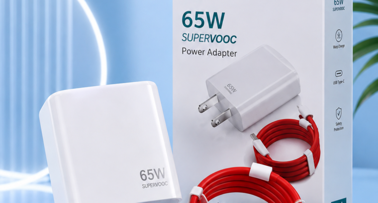 OnePlus Original Style 65W SuperVOOC / Warp Charger + PD Type-C Cable