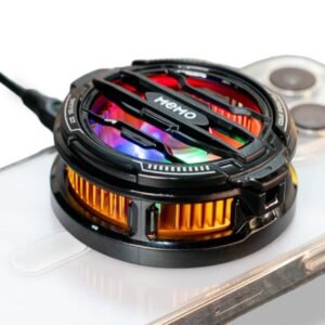 MEMO CX07 Magnetic Mobile Phone Cooler Fan | 15W Gaming Cooling Radiator | Magnetic + Back Clip | PUBG Gaming Cooler | Yellow