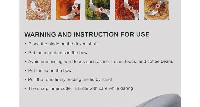 🥗 Eotia Hand Cutter – 900ML Manual Vegetable and Food Chopper