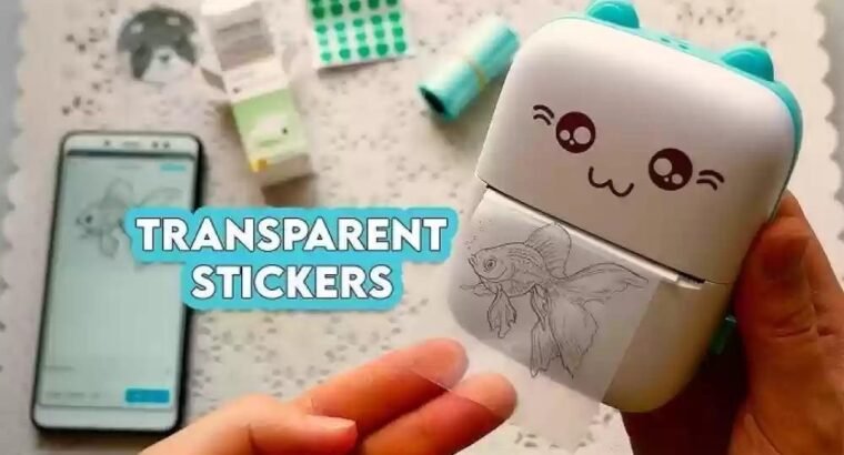 🖨️ Portable Mini Printer with Cat Design, Inkless Thermal, Bluetooth