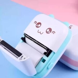 🖨️ Portable Mini Printer with Cat Design, Inkless Thermal, Bluetooth