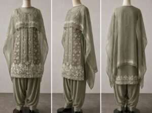 Embroided chiffon