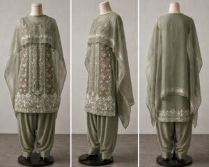Embroided chiffon