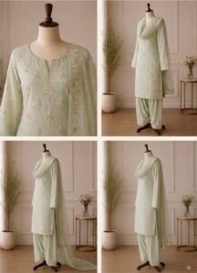Embroided chiffon