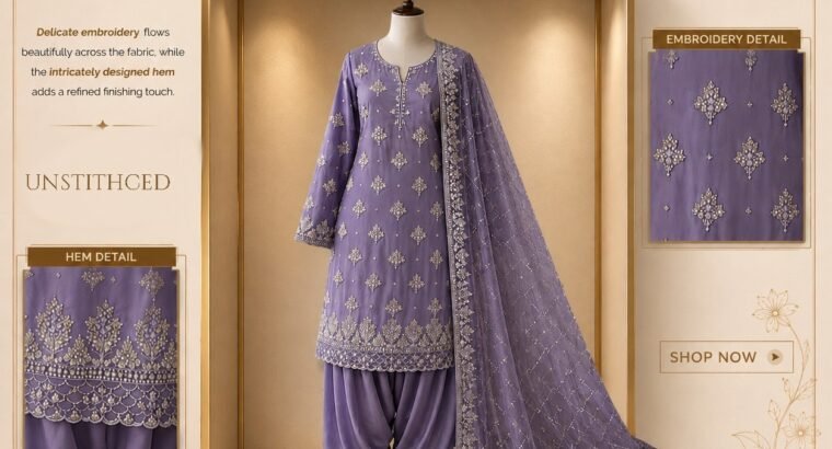 Embroided chiffon