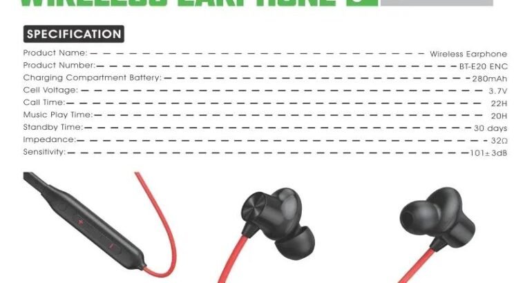 Noor MartWireless Neckband (Model 20)