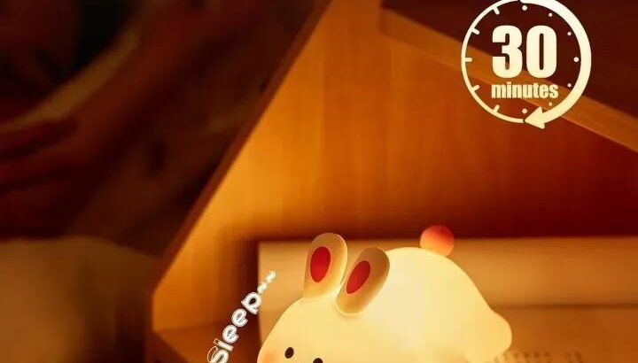 Noor Mart Cute Bunny Silicone Night Lamp