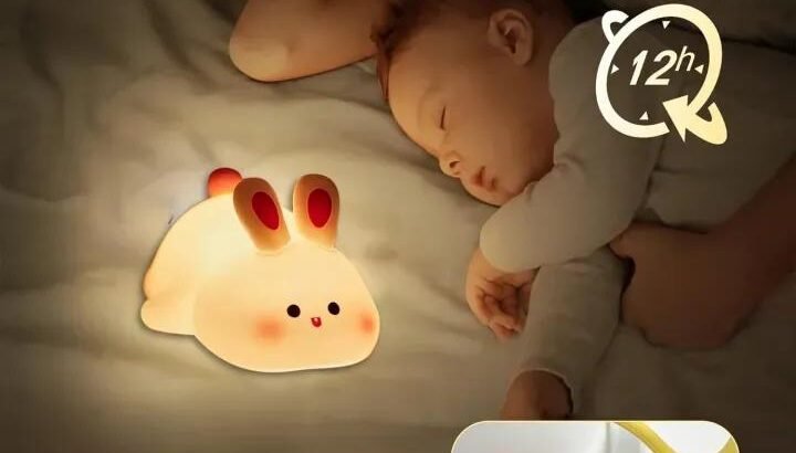 Noor Mart Cute Bunny Silicone Night Lamp
