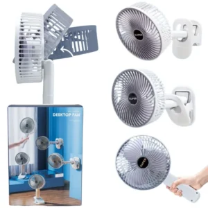 Noor MartRechargeable 3-in-1 Clip Fan