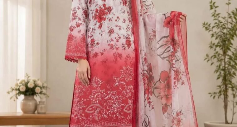 Fabric lawn suits cotoon available