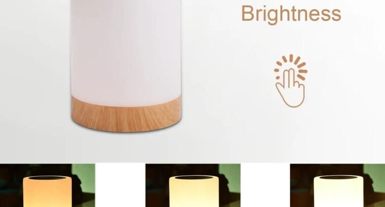 Rechargeable Wooden Night Light with Touch Clap and LED Dimmable