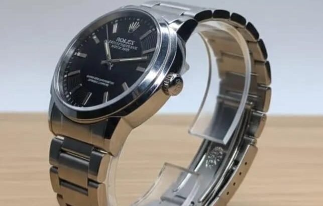 Men’s Stainless Steel Black Dial Quartz ...