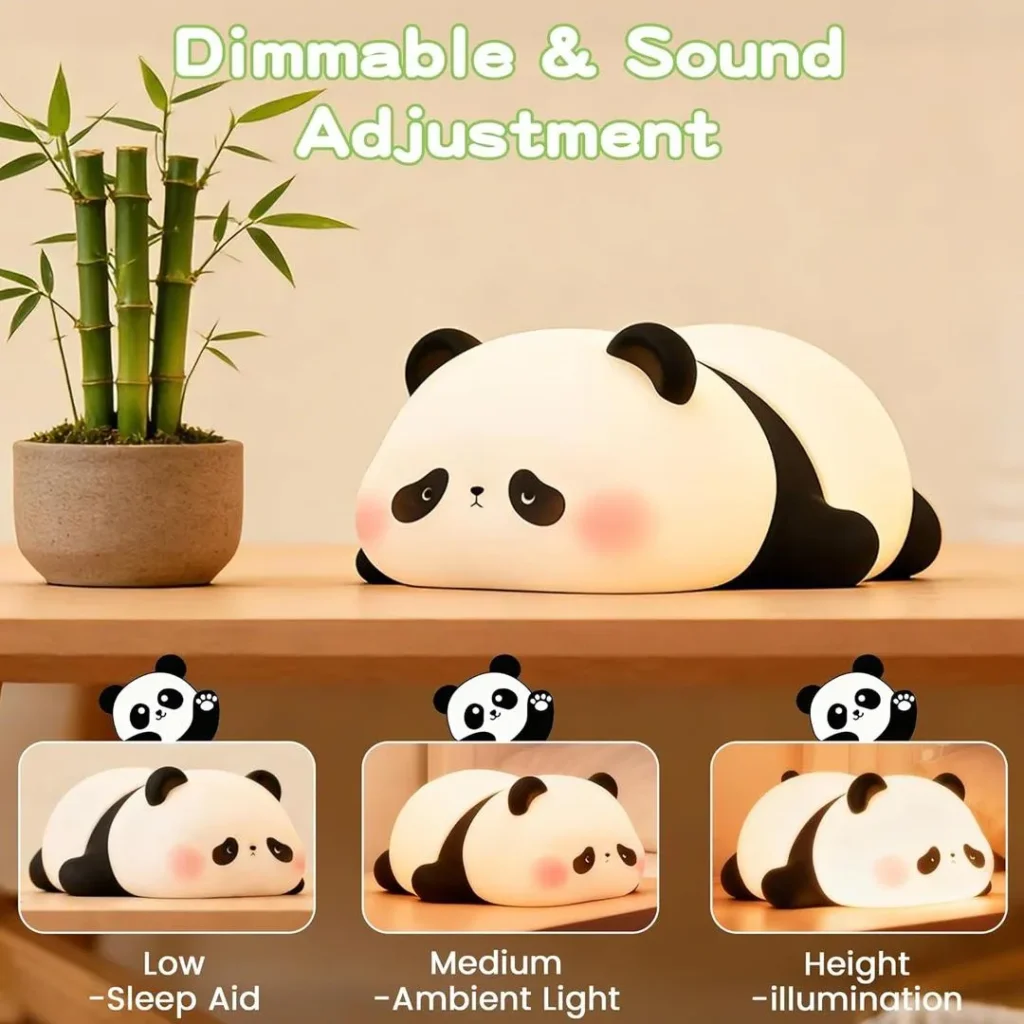 Rechargeable Panda Lamp for Bedroom & Study Room | Cute LED Night Light - photo 3