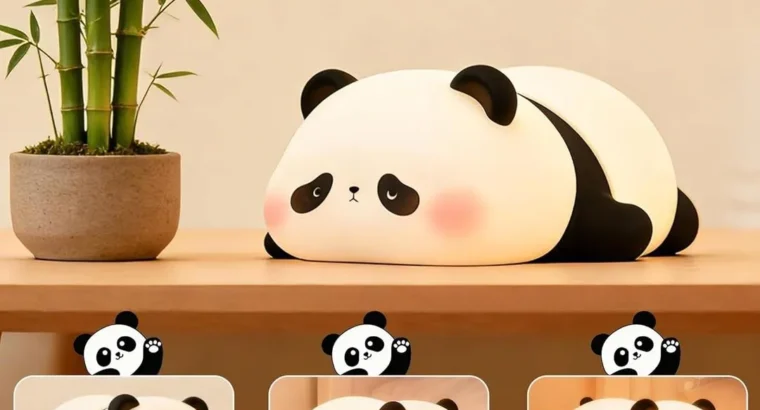 Rechargeable Panda Lamp for Bedroom & Study Room | Cute LED Night Light