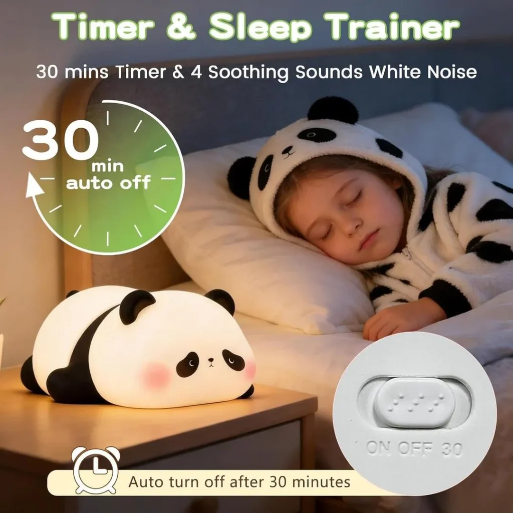 Rechargeable Panda Lamp for Bedroom & Study Room | Cute LED Night Light - photo 2