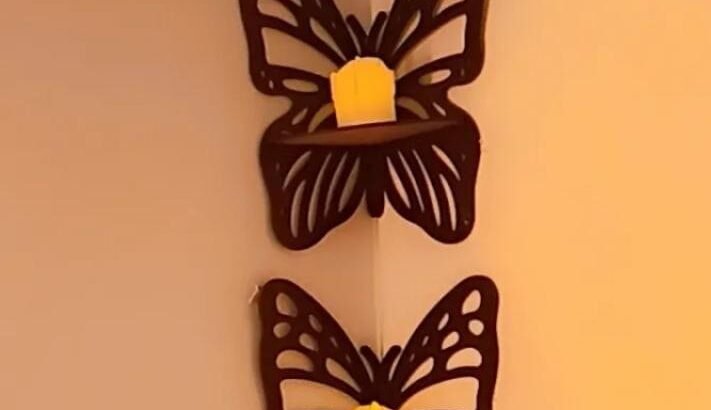 Butterfly Wall Shelves Corner Decor Set of 5