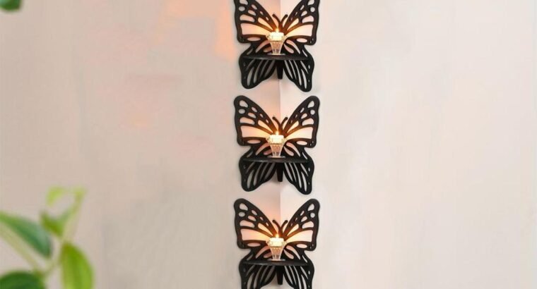 Butterfly Wall Shelves Corner Decor Set of 5