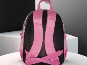 Kids Sequin Crown School Bag Pink Purple Silver